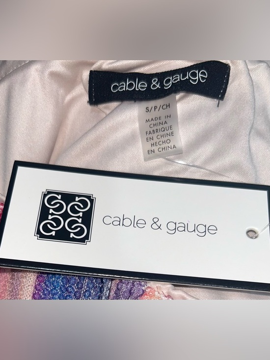 NWT Cable & Gauge SZ S Purple Blue Pink Abstract Halter Sequined Skirt Set - Picture 7 of 8